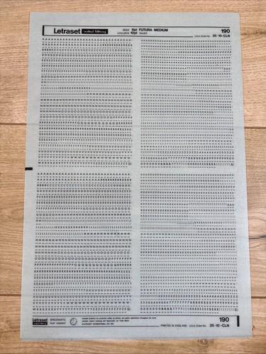 Letraset rub transfer - letraset, on