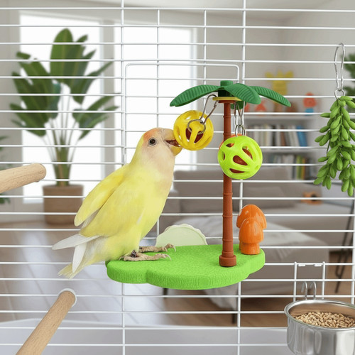 Coconut shaped bird perch - bird,