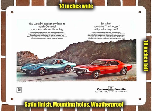 Metal sign 1968 chevrolet - sign,