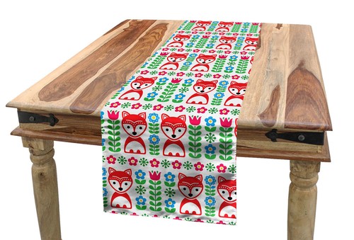 Fox table runner scandinavian - table,