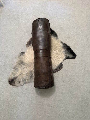 Brown vintage leather boxing - leather,