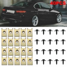 40Pcs Metal Car Screw Body Fender Bumper Retainer U Nut Clips Gasket Fastener
