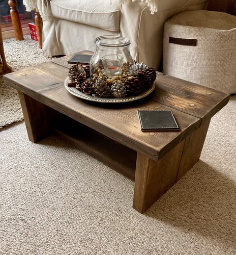 Rustic coffee table solid wood - rustic,