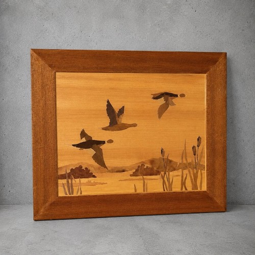 Vintage 1970s wood marquetry - 1970s,