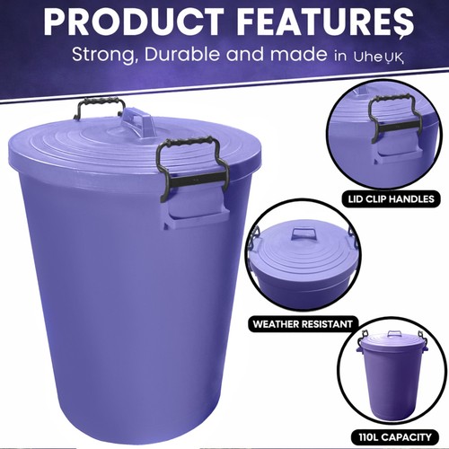 Large 110l purple - 110l, bin