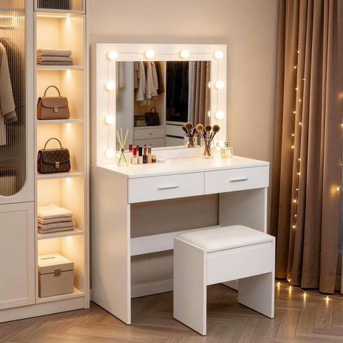 Vanity set with illuminated - with,