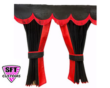 DUTCH STYLE TRUCK CURTAINS DOUBLE LINED BLACK  DAF VOLVO MERCEDES MAN SCANIA