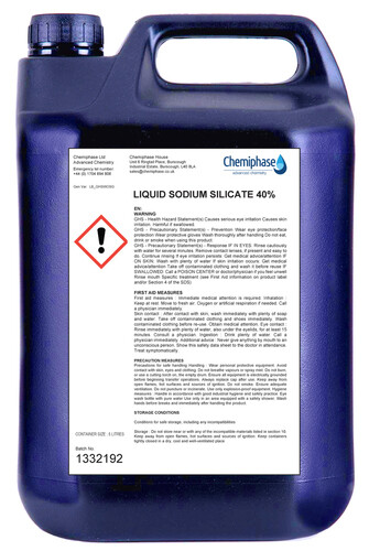 Liquid sodium silicate - sodium,