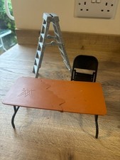 WWE Breakable Table, Ladders & Chair Wrestling Figure TLC Accessories Bundle WWF