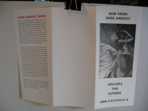 Dark harvest paul wilson - dark,