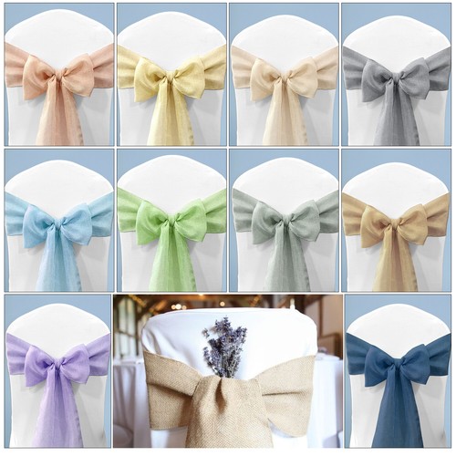 10x chair cover bow sashes - cover,