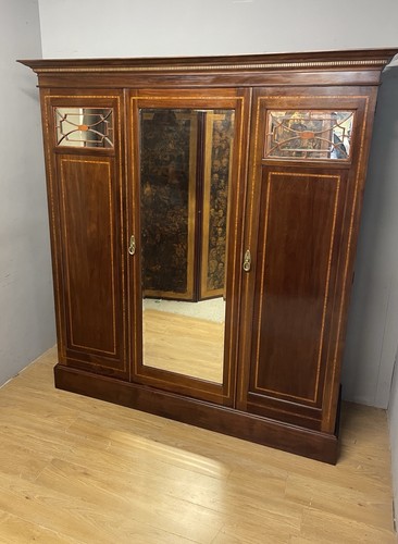 Late c19th inlaid mahogany - inlaid,