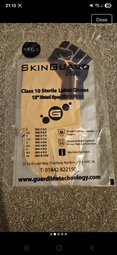 Joblot sterile latex - of, and