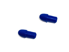 VESPA LAMBRETTA ULMA VIGANO CUPPINI BLUE 10MM PUSH IN BULLET NOSE END CAPS