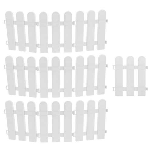 White plastic garden fence - white, 10