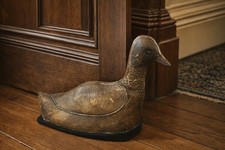 Vintage Leather Duck Doorstop