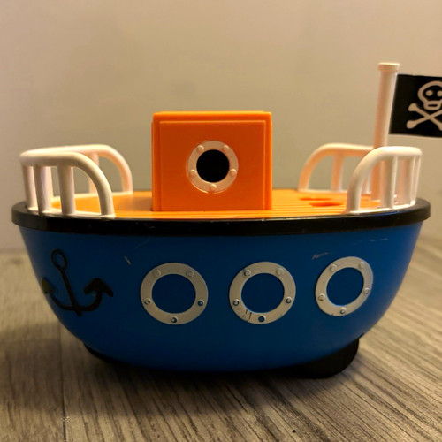Blue pirate ship toy boat - toy,