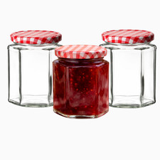 280ml Hexagonal Glass Jar with