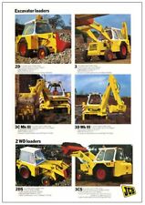 Vintage JCB 2d 3c 3d Collection Digger Backhoe Tractor Poster Brochure RARE (A3)