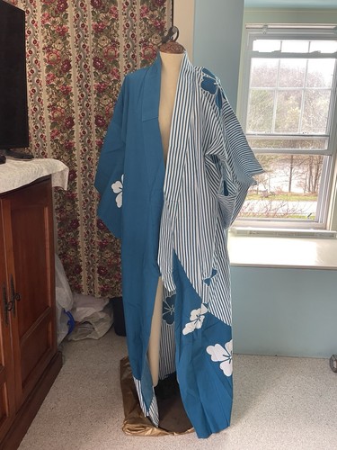 Teal floral summer kimono - teal, robe