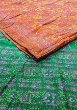 100% Vintage Pure Silk Sari Printed Recycled Saree Silk material Fabric PSS16342
