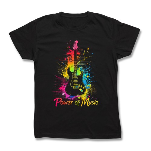 Neon style power music - of,