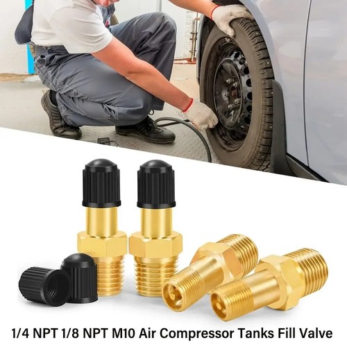 Brass air compressor tank fill - brass,