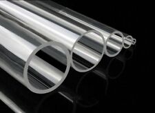 Clear Plastic Acrylic Perspex Tube OD 6 to 150mm Hollow Pipe PMMA 500mm cut 