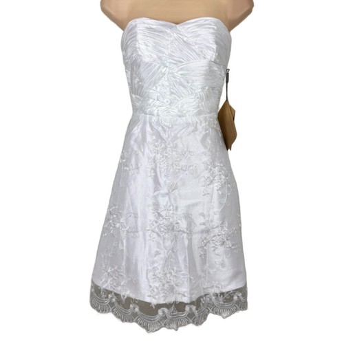 Strapless white wedding bridal - white,