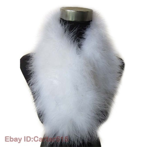 Real ostrich feather fur scarf - real,