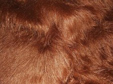 LONG Pile Fun Faux Fur Fabric Material - DARK BROWN MALT