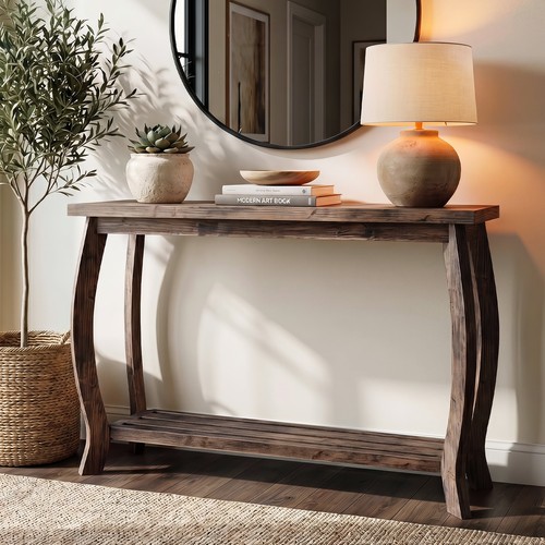 Solid wood console table - solid,