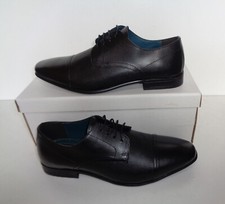 Mens Black Leather Shoes New Formal Lace Up Derby Wedding Office Dress Size 10