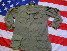 1969 VIETNAM WAR US ARMY SLANT POCKET OG107 GREEN Jungle combat JACKET COAT ML
