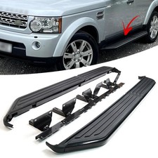 ALL BLACK STEALTH SIDE STEPS RUNNING BOARDS FOR LAND ROVER DISCOVERY 3 & 4 05-15
