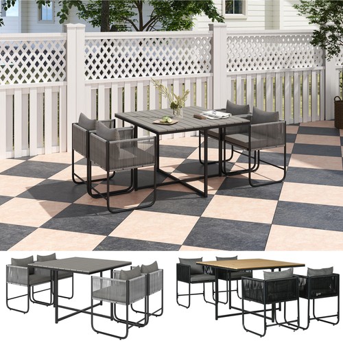 Rattan dining set - 5-pc,
