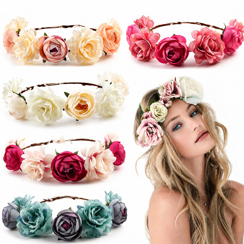 Women large flower crown - flower,