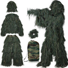 Woodland Ghillie Suit Camouflage Hunting Forest Sniper Adult Gilly With Wrap Bag