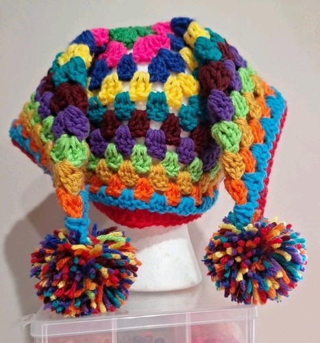 Crochet jester hat - crochet, color