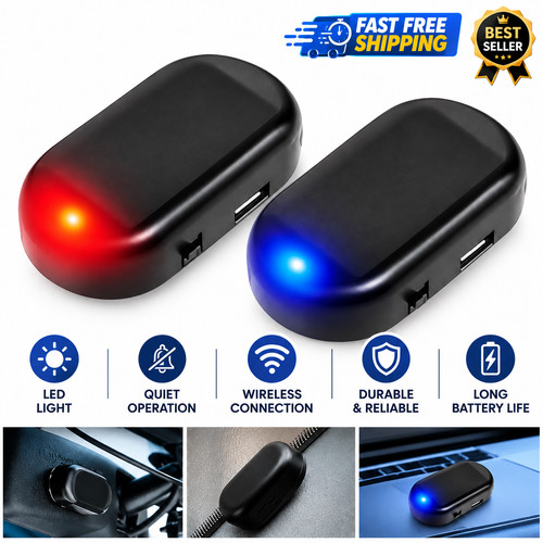 Solar power car led fake - solar,