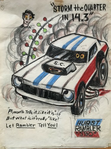 Hurst rambler 390 original art - hurst,