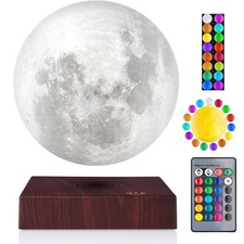 Floating Moon Lamp 16 Colors Magnetic Moon Lamp Night Light 3D Moonlight