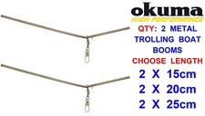2 OKUMA METAL TROLLING BOOMS FOR SEA FISHING BOAT ROD LINE RIGS JIG HEAD SHADS