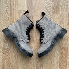 Dr Martens Gray Leather Faux