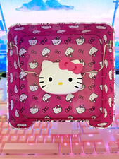2024 Sanrio Hello Kitty Tin Napkin Holder Picnic Outdoor Pink Bows Stripe