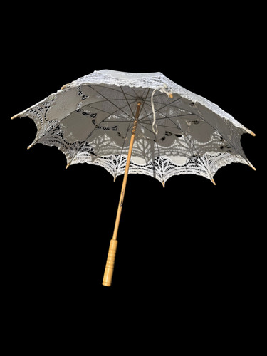 Lace umbrella wedding parasol - lace,