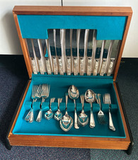 Pinder Brothers 38 Piece Cutlery Canteen Set in Case - Sheffield Stainless Steel