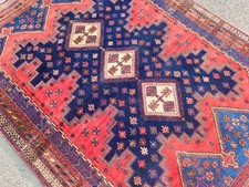 Navy Antique rug 5x7, Vibrant