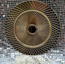 12 Gold Diamond Pattern Plastic Charger Base Plates Elegant Table Setting