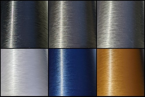 Brushed steel metallic vinyl - brushed,